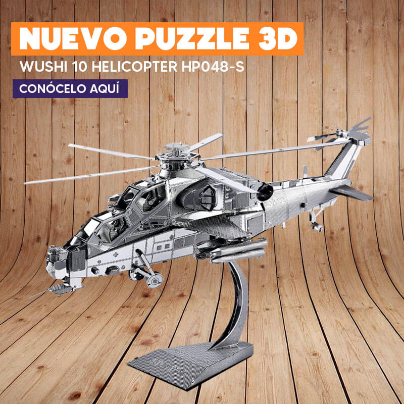 WUSHI 10 HELICOPTER HP048-S PUZZLE 3D METAL CHILE