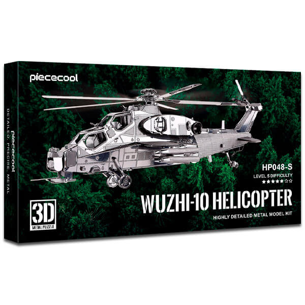 WUSHI 10 HELICOPTER HP048-S PUZZLE 3D METAL